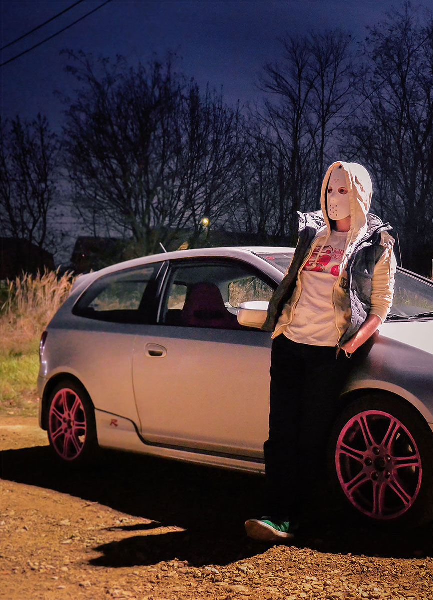 why pink wheels & mask?