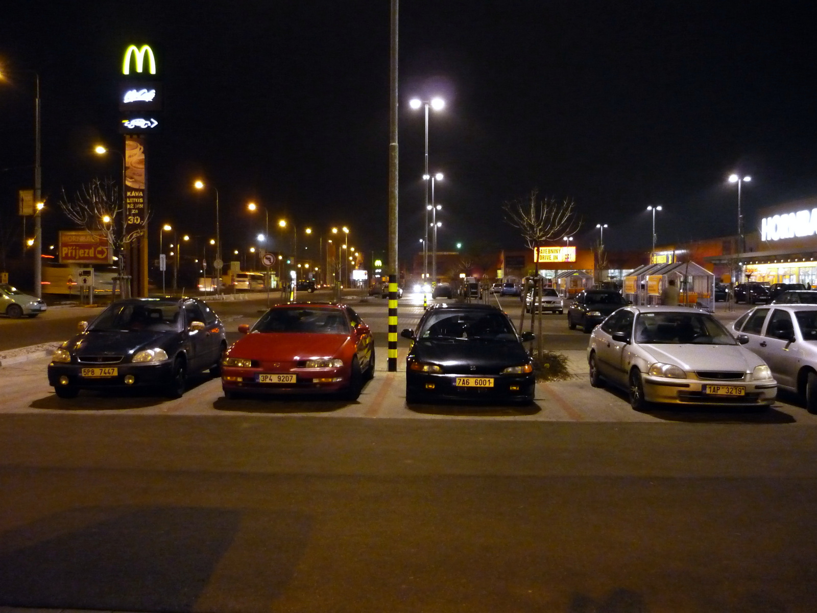 Hondy včera v Plzni ...