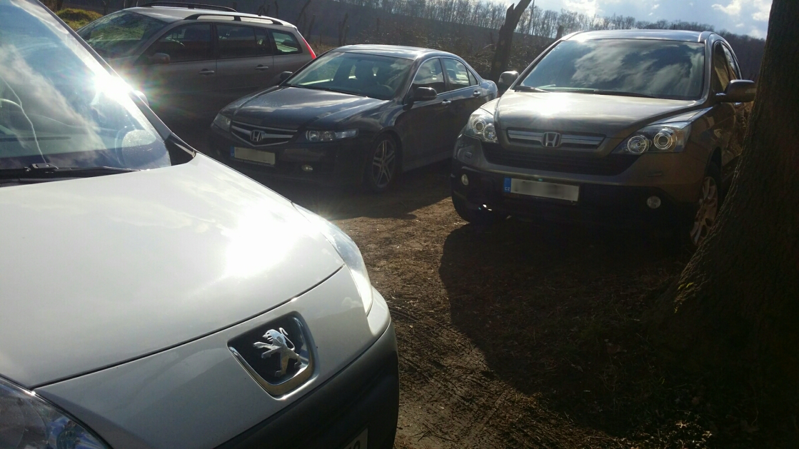 Honda před chvílí...