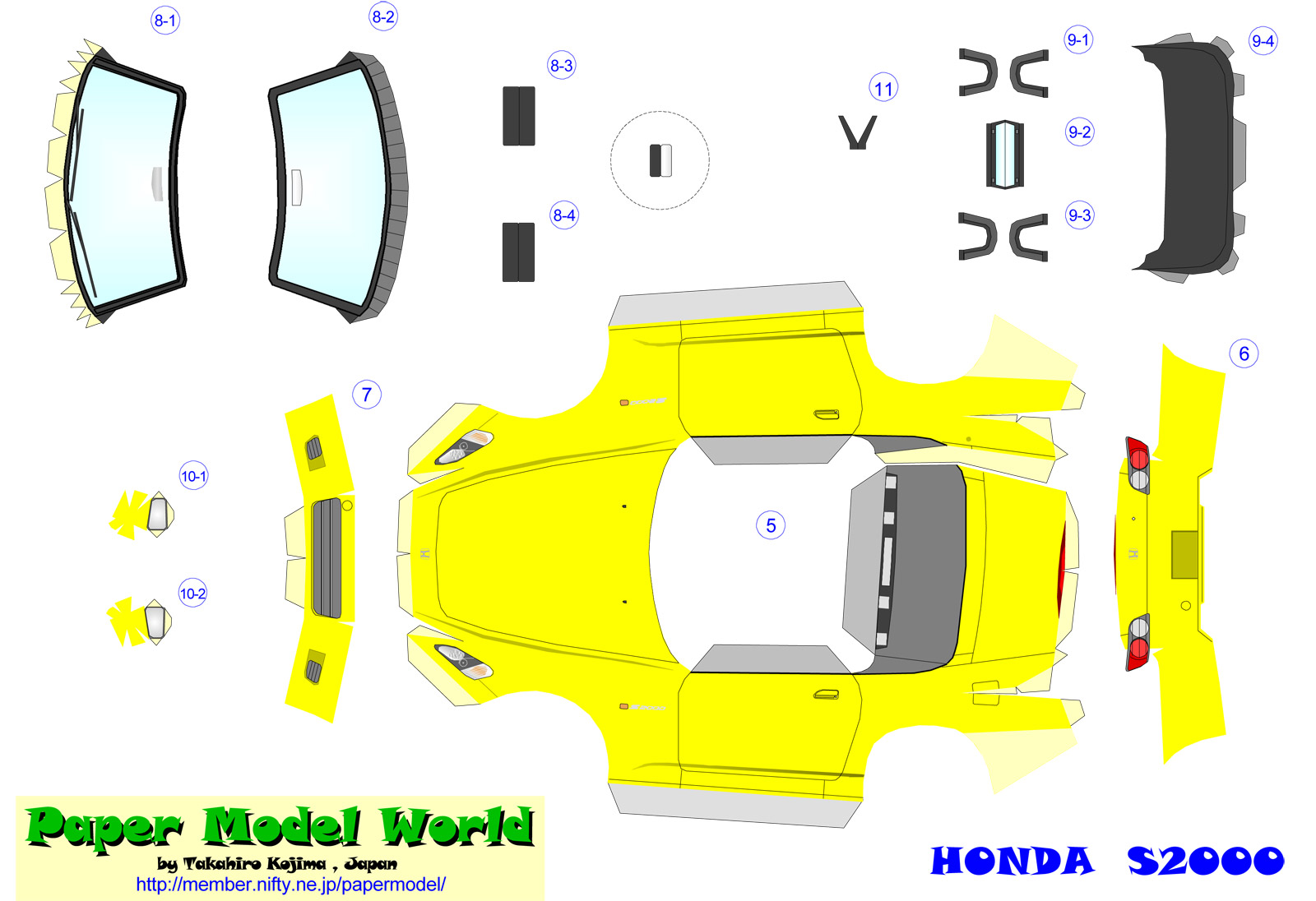 Vystřihovánka Honda S2000